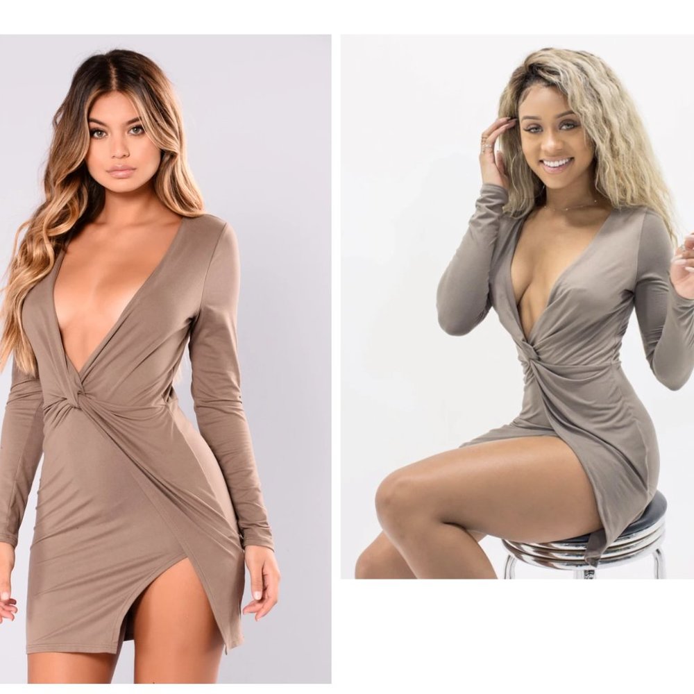 Fashion Nova Sugar Frenzy Dress - Mocha